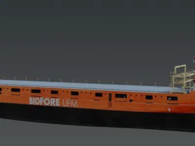 Dry bulk cargo ship 3d model Low-poly 3D model