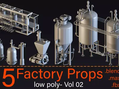 5 Factory props- Vol 02 3D model