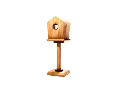 Realistic Wooden Birdhouse 3D Model 3D model