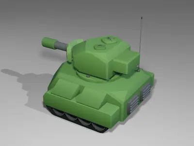 EPIC POLY - Toon Tank Free Free low-poly 3D model