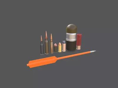 The ammo kit Low-poly 3D model