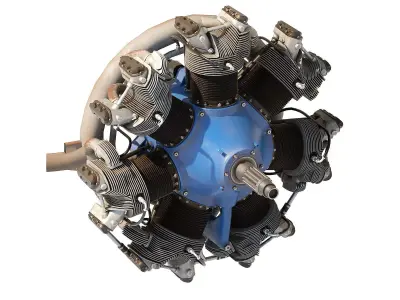 Radial Aircraft Engines  W670 3D model