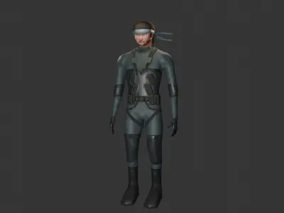 Metal Gear Solid - Snake Free low-poly 3D model