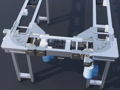 Circular square conveyor belt 3D model