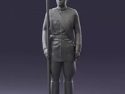 000111 Soviet Officer in Parade Uniform 0116 3dp 3D print model