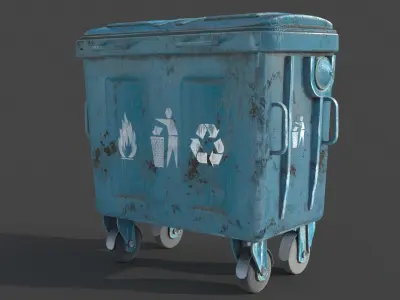 Garbage bin 3D model