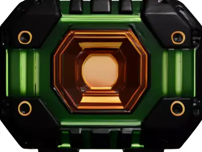 SciFi Energy Core Crate 3D model