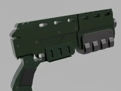 Warhammer 40k Pistol Exitus Low-poly 3D model
