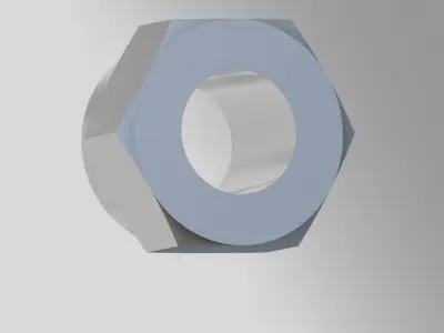 3D Self Locking Nut Free 3D model