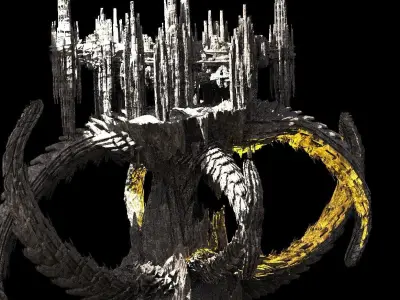  Alien Dragon Asteroid rock Kit bash 4  3D model
