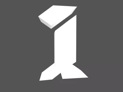 Sci-Fi Number 1 v1 002 Low-poly 3D model