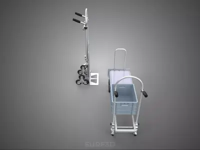 CONVERTIBLE HAND TRUCK STEEL CRATE STAIR CLIMBING CLIMBER CLIMB 3D model