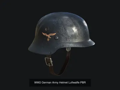 WW2 US and German Army Helmet PBR 3D Model Pack
