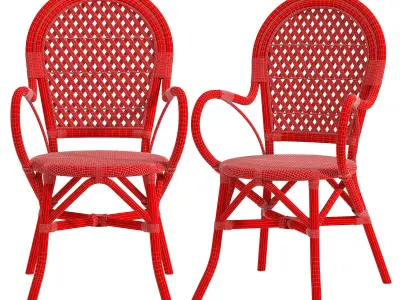 Armchair Rattan Marius 3D model
