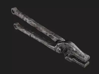 Old Rusty Metal Pliers Free low-poly 3D model
