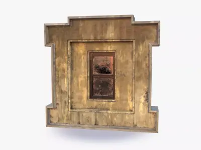 Cement Window 0002 Low-poly 3D model
