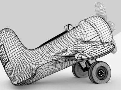 Toy Plane 3D model 3