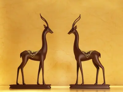 deer hunting wildlife elk stag buck antler hunt doe wild  3D model