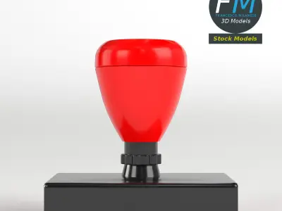Pre inked rubber stamp 3D model