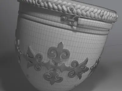 Kazakh Traditional Drum Dauilpaz 3D model