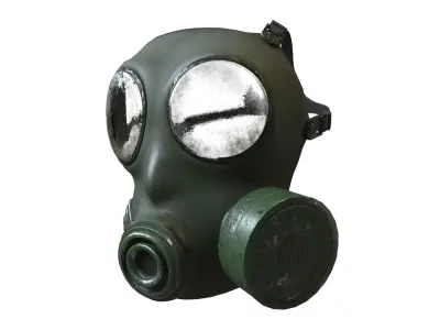 Gas Mask Low-poly 3D model 4