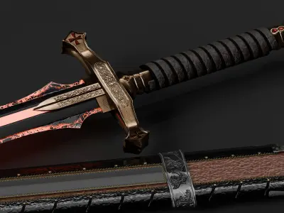 Wrath Sword Crusades Low-poly 3D model