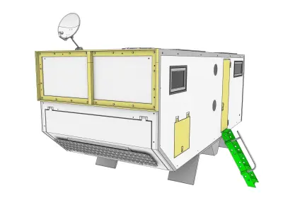 camper model box  for RC truck fully 3d printable STL 3D print model