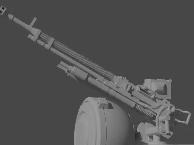 Soviet MG DHSK 3D Printable Model 1 35 3D print model