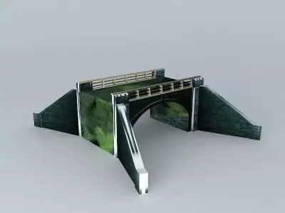 Railing Bridge Free 3D model