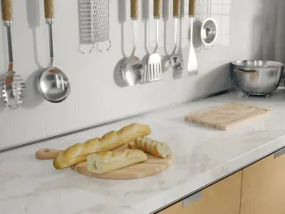  French Baguettes Bread Food Model  buy