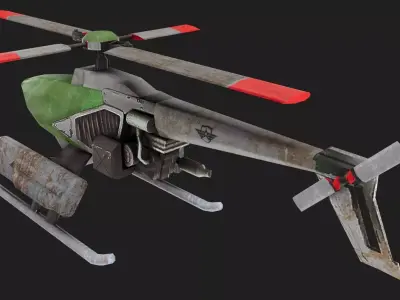 Viper-X Tactical Combat Drone 3D Model  Military UAV Helicopter Low-poly 3D model