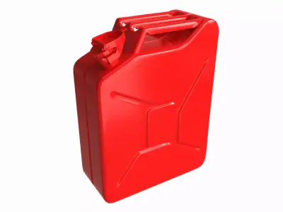 Classic metal jerry can 03 Red 3D model