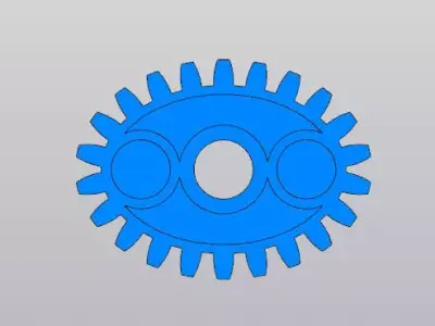 Helical Spur Gear - Precision Transmission Part 3D model