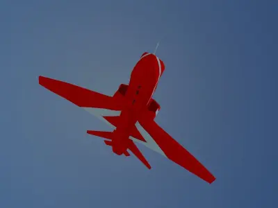 Red Arrow Plane 3D model