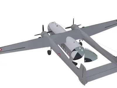 Nord Noratlas N-2501 Gabriel Low-poly 3D model