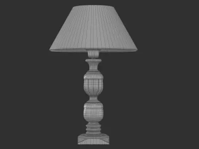 Wooden Lamp Shade Low-poly 3D model