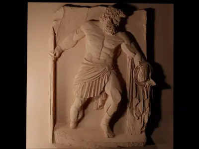 Philoctetes Hercules CNC 3d Print High Relief Sand Casting 3D print model