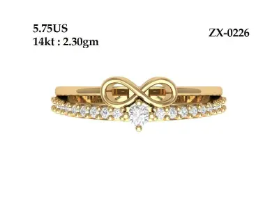 Wedding Ring  3D print model 206