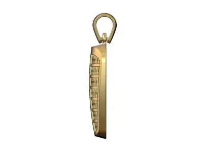 Vintage automotive grill pendant charm 3D print model
