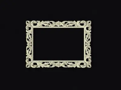carved mirror 3D model