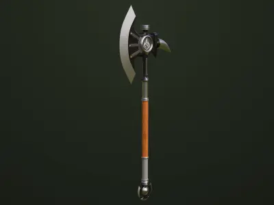 Battle Axe11 All PBR Unity UE Textures Included Low-poly 3D model