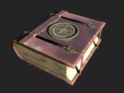 Old Magic Book Low-poly 3D model