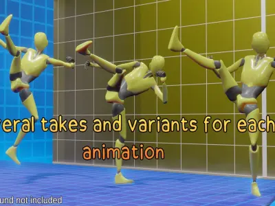 Kung-Fu animations - Motion Cast06 Vol1 3D model