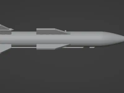 VYMPEL R-37M HYPERSONIC MISSILE aka AA-13 ARROW 3D print model