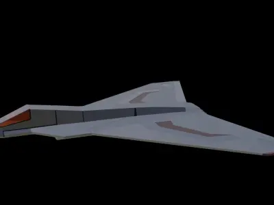 Jet aircraft model Low-poly 3D model