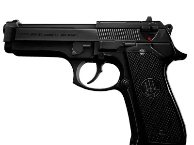 Game Ready Beretta 92fs Handgun Low-poly 3D model