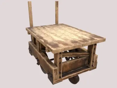 Old Factory Cart 3D model