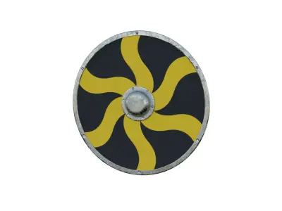 Shield 5 metal Low-poly 3D model