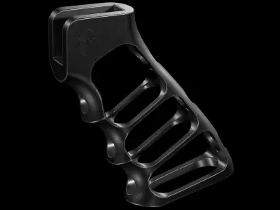 Tactical Dynamics Skeletonized Grip Black Low-poly 3D model