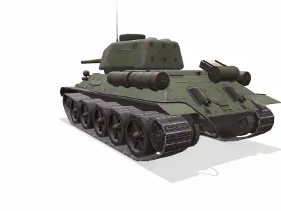 T-34 Soviet Medium Tank Low-Poly PBR Low-poly 3D model